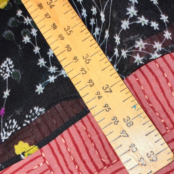 Women’s medium lined Black Floral Midi Dress - Picture 14 of 15